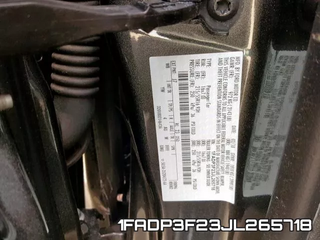 1FADP3F23JL265718 фото 2