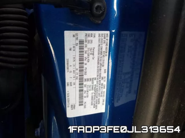 1FADP3FE0JL313654 фото 2