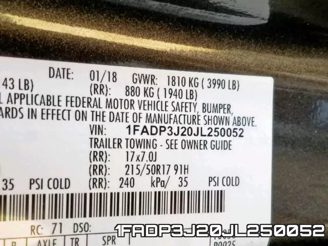 1FADP3J20JL250052 фото 2