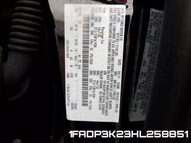1FADP3K23HL258851 фото 2