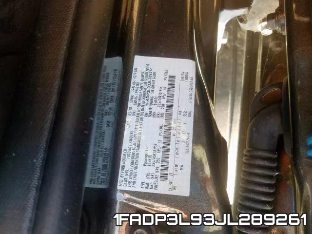 1FADP3L93JL289261 фото 2