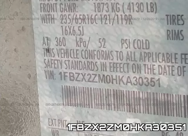1FBZX2ZM0HKA30351 фото 10