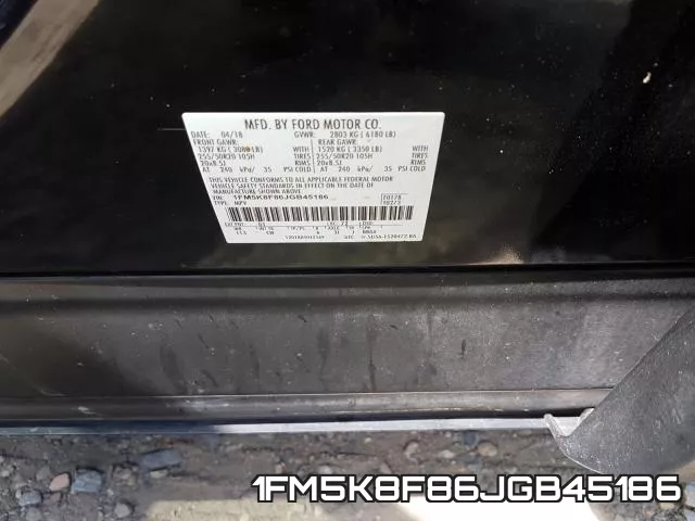 1FM5K8F86JGB45186 фото 2
