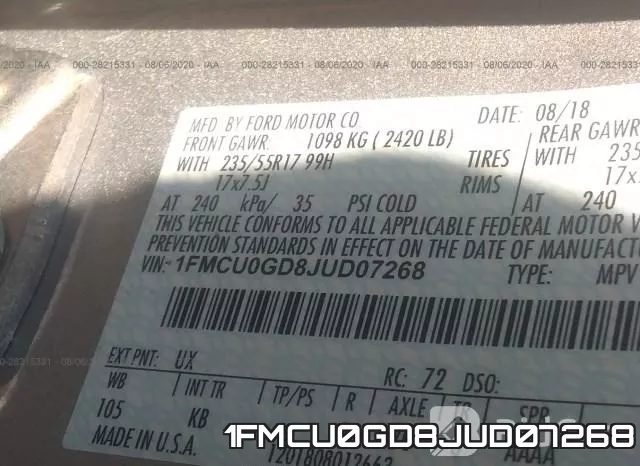 1FMCU0GD8JUD07268 фото 10