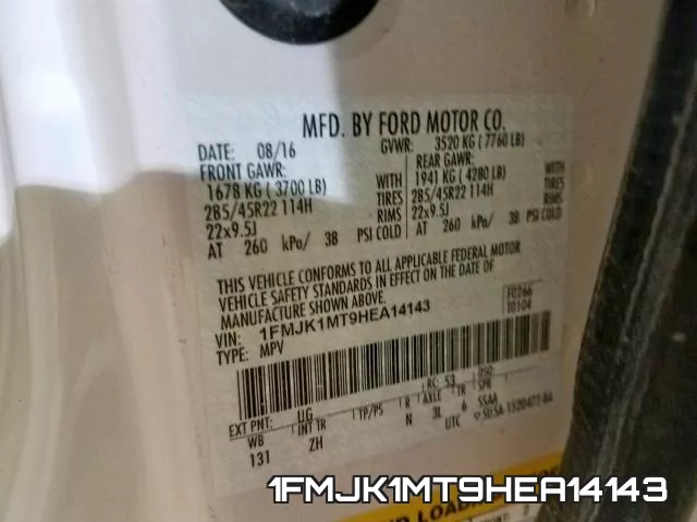 1FMJK1MT9HEA14143 фото 2