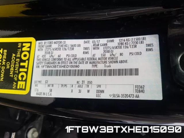 1FT8W3BTXHED15090 фото 2