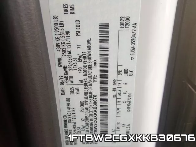 1FTBW2CGXKKB30676 фото 2