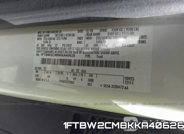1FTBW2CM8KKA40626 фото 10