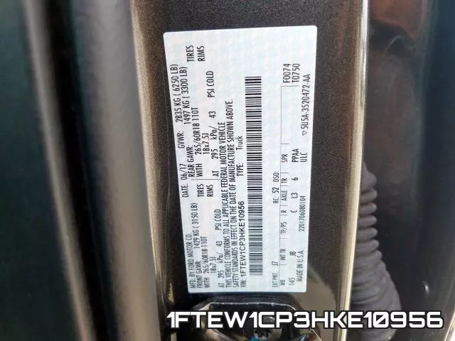 1FTEW1CP3HKE10956 фото 2