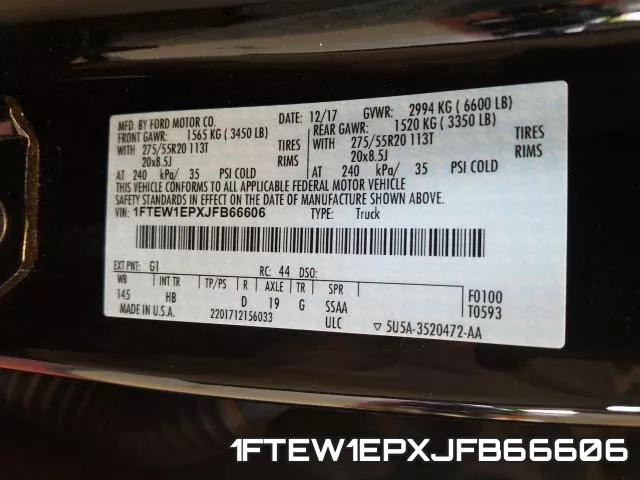 1FTEW1EPXJFB66606 фото 2