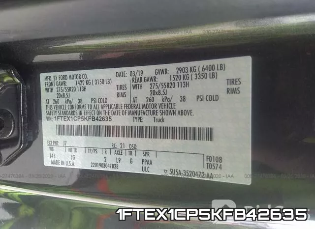 1FTEX1CP5KFB42635 фото 10