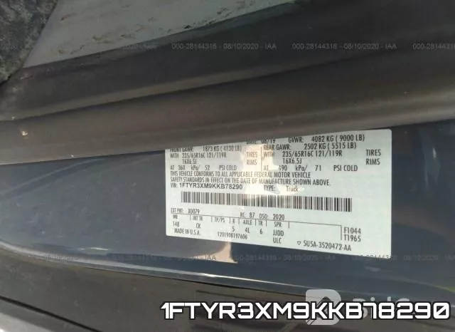 1FTYR3XM9KKB78290 фото 10