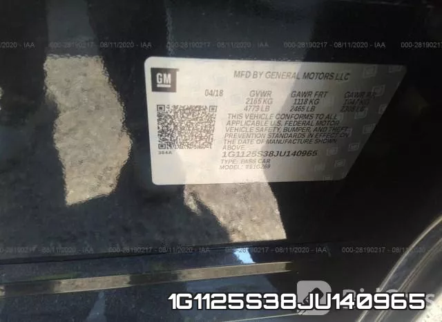 1G1125S38JU140965 фото 10