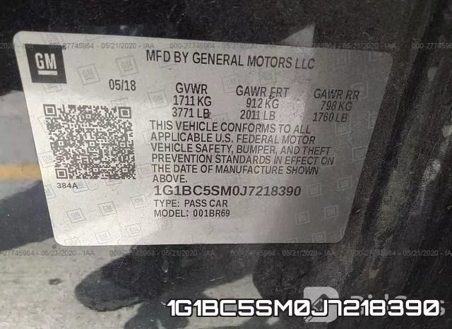 1G1BC5SM0J7218390 фото 10