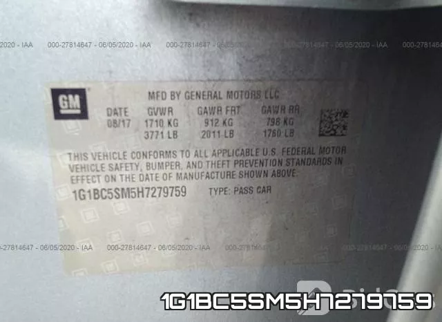 1G1BC5SM5H7279759 фото 10