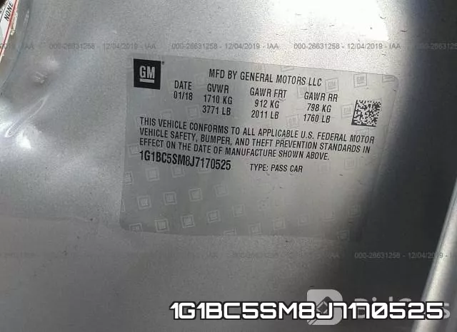 1G1BC5SM8J7170525 фото 10