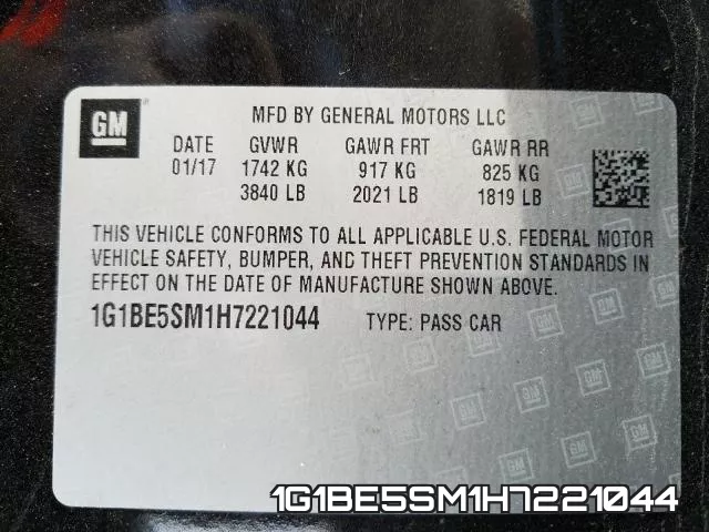 1G1BE5SM1H7221044 фото 2