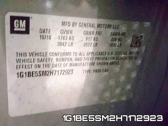 1G1BE5SM2H7172923 фото 2