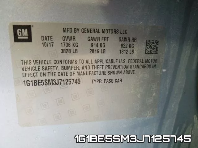 1G1BE5SM3J7125745 фото 2
