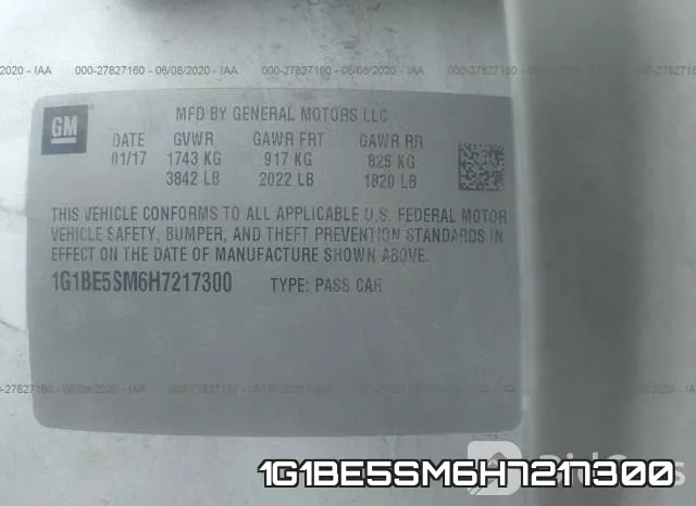 1G1BE5SM6H7217300 фото 10