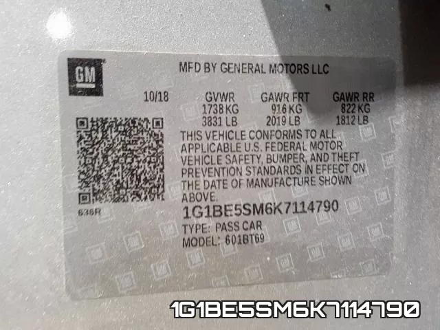 1G1BE5SM6K7114790 фото 2