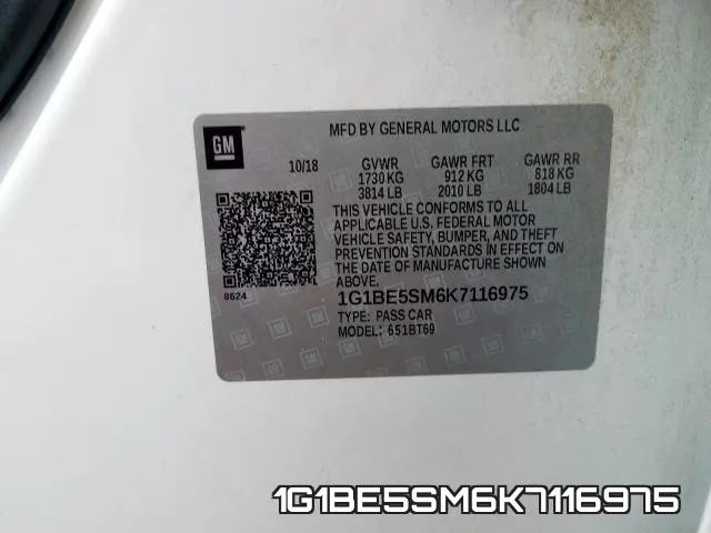 1G1BE5SM6K7116975 фото 2