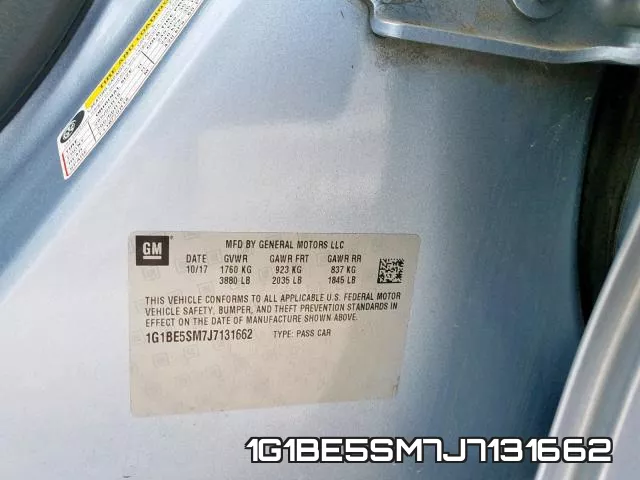 1G1BE5SM7J7131662 фото 2