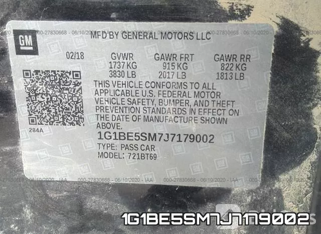 1G1BE5SM7J7179002 фото 10