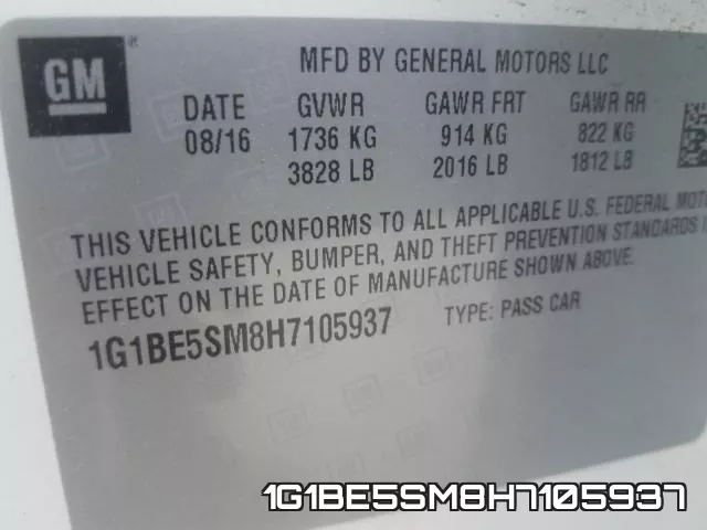 1G1BE5SM8H7105937 фото 2