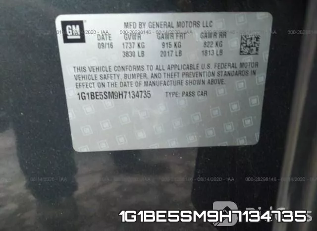 1G1BE5SM9H7134735 фото 10