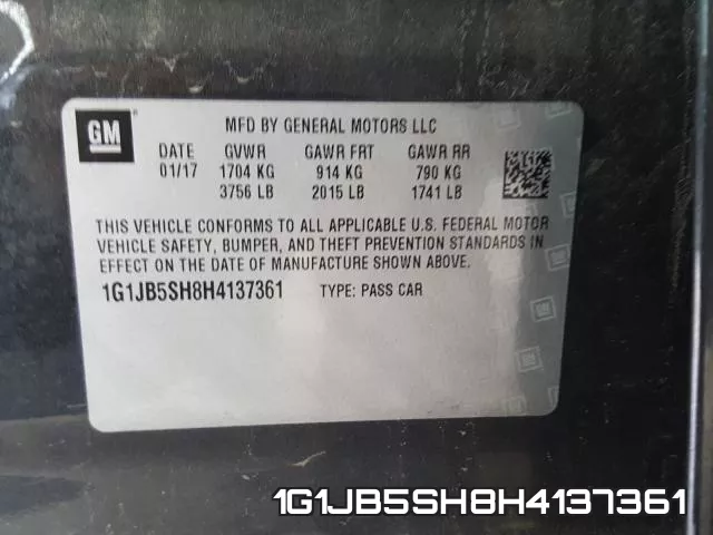 1G1JB5SH8H4137361 фото 2