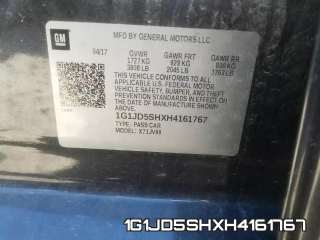 1G1JD5SHXH4161767 фото 2