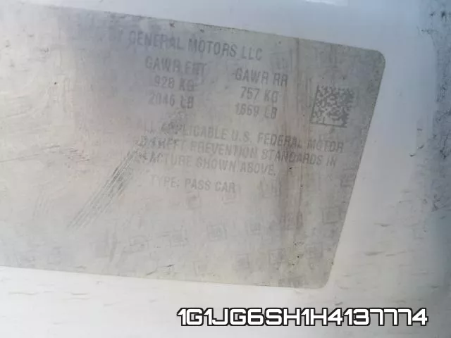 1G1JG6SH1H4137774 фото 2