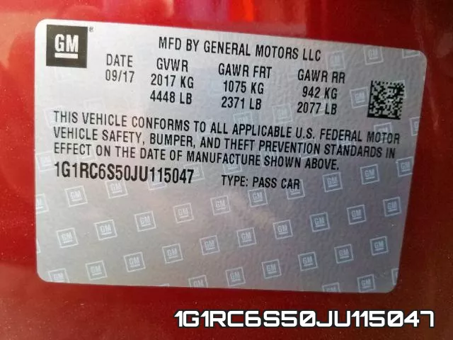 1G1RC6S50JU115047 фото 2