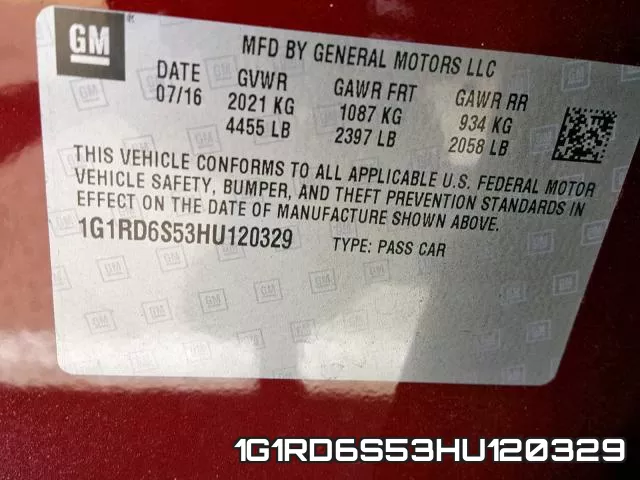 1G1RD6S53HU120329 фото 2