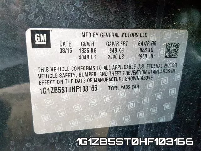 1G1ZB5ST0HF103166 фото 2