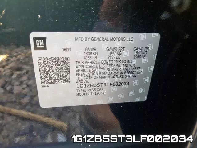 1G1ZB5ST3LF002034 фото 2