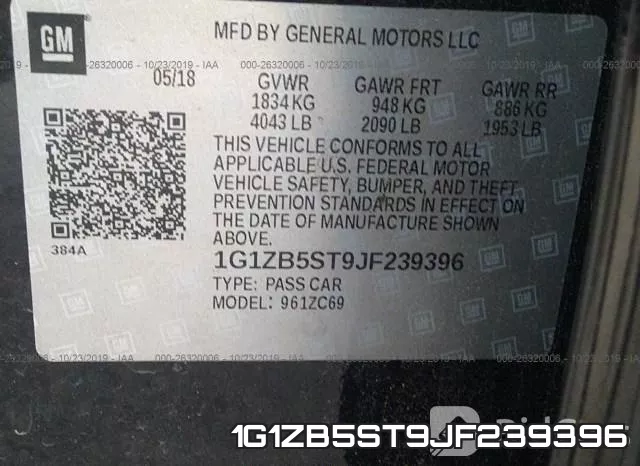 1G1ZB5ST9JF239396 фото 10