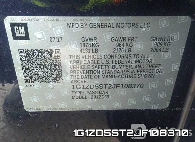 1G1ZD5ST2JF108370 фото 10