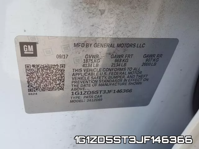 1G1ZD5ST3JF146366 фото 2