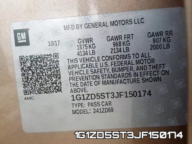 1G1ZD5ST3JF150174 фото 2