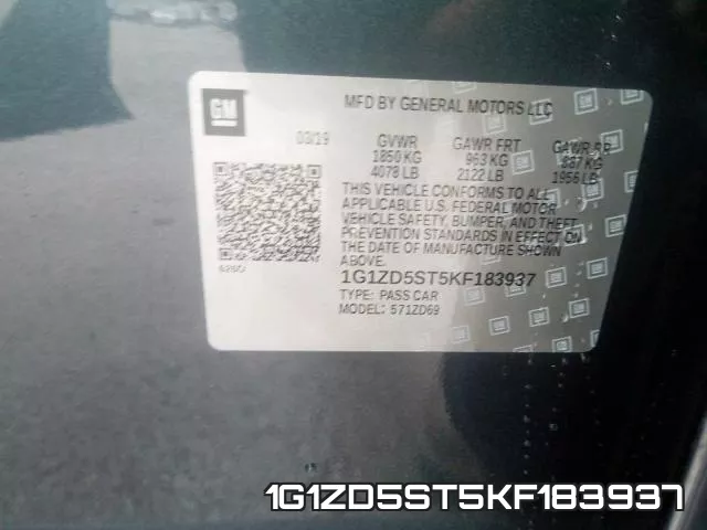 1G1ZD5ST5KF183937 фото 2