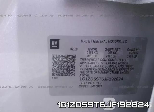 1G1ZD5ST6JF192824 фото 10