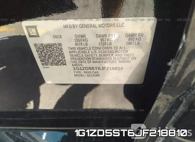 1G1ZD5ST6JF218810 фото 10