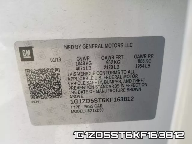 1G1ZD5ST6KF163812 фото 2