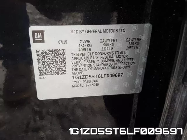 1G1ZD5ST6LF009697 фото 2