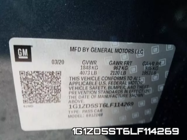 1G1ZD5ST6LF114269 фото 2