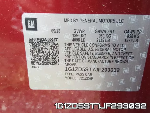 1G1ZD5ST7JF293032 фото 2