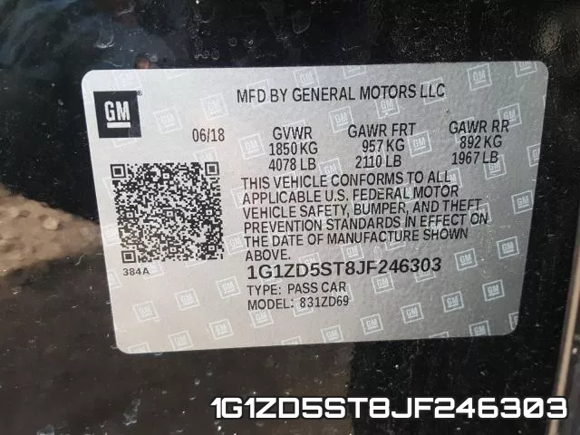 1G1ZD5ST8JF246303 фото 2