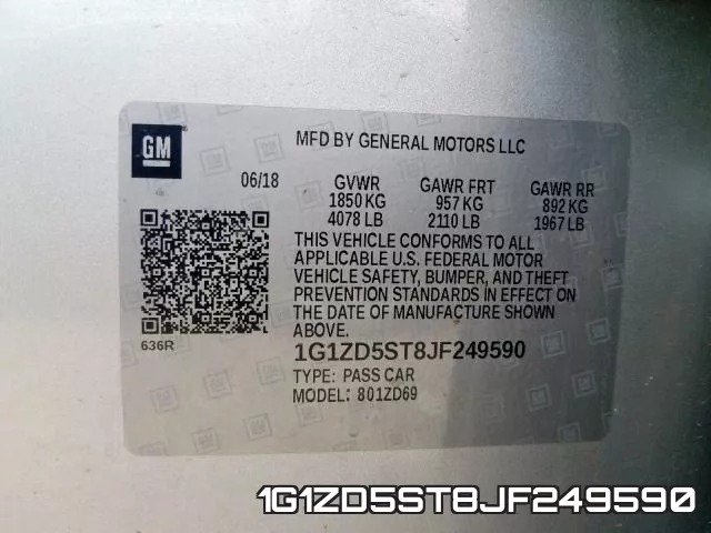 1G1ZD5ST8JF249590 фото 2